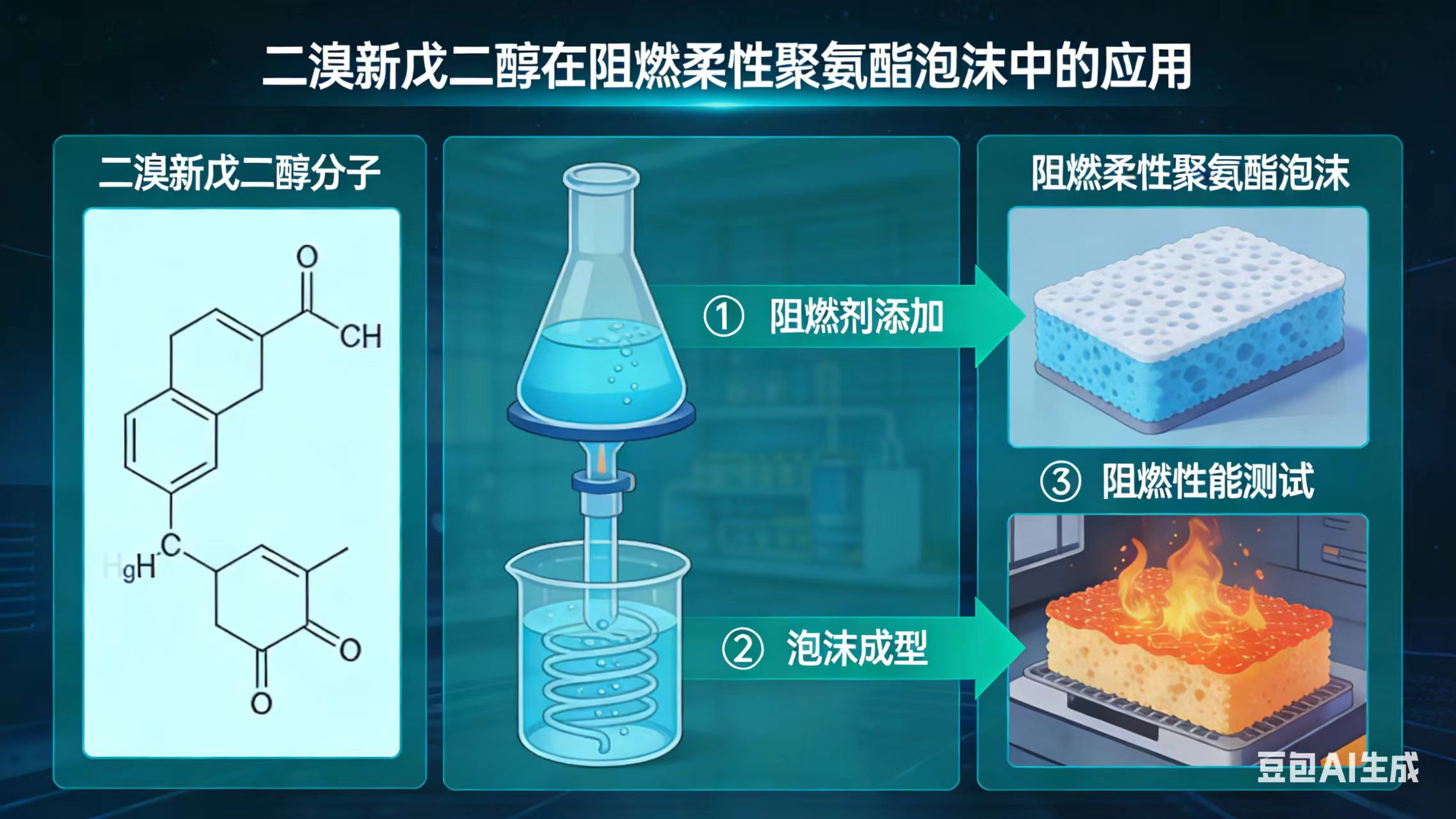 二溴新戊二醇在阻燃柔性聚氨酯泡沫中的應用